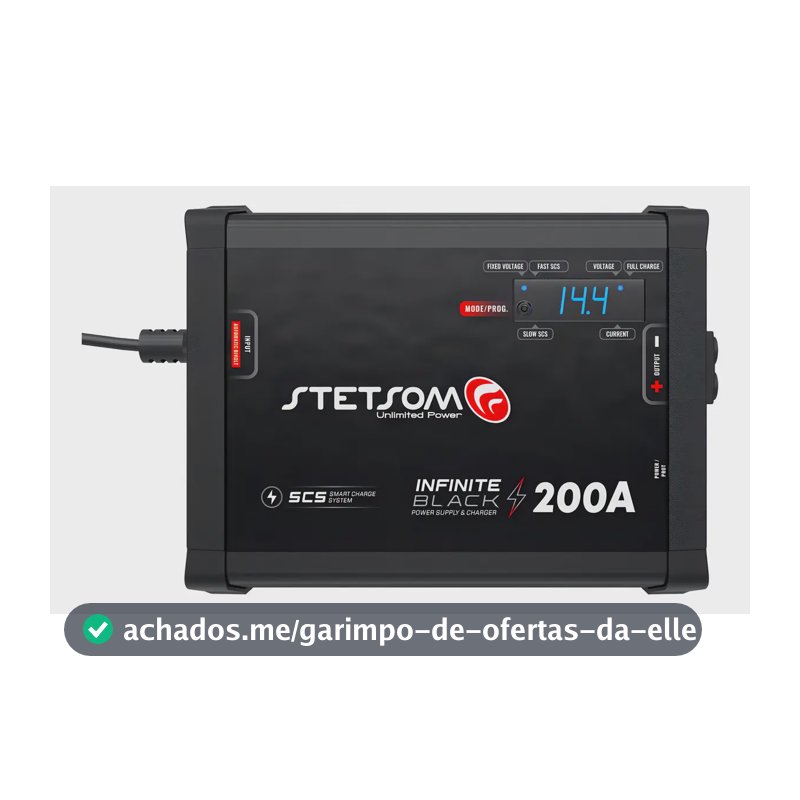 Fonte Automotiva Stetsom Infinite 200A com Carregador De Bateria Smart Cooler
