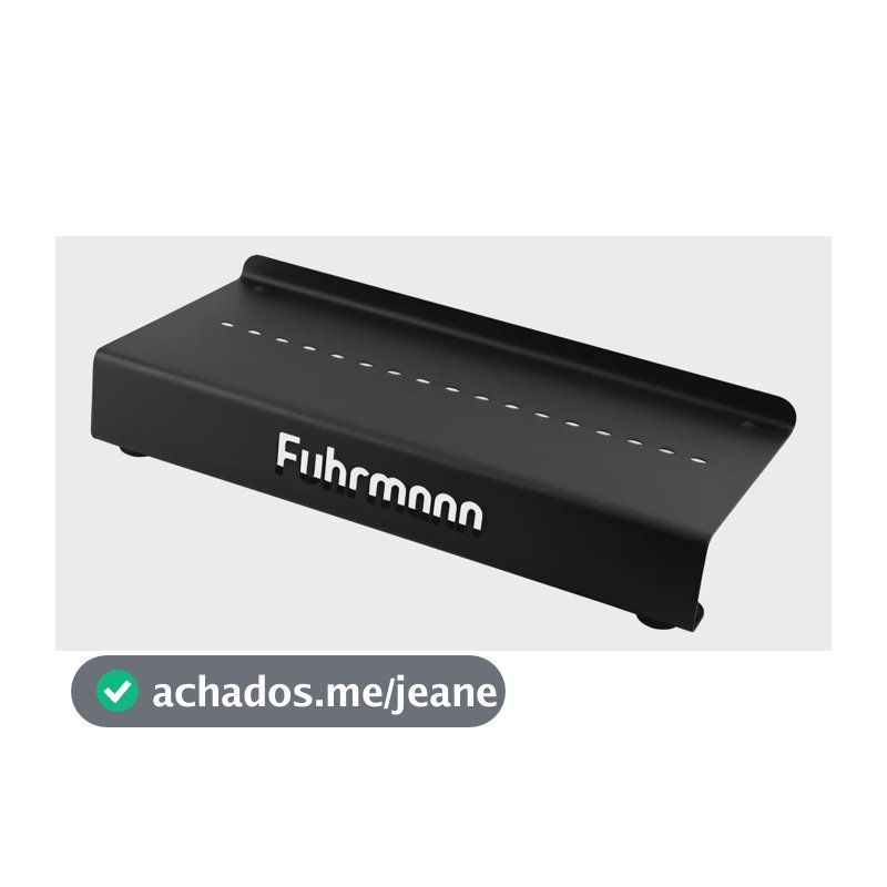 Pedalboard Aço Carbono 30x14cm Para Até 4 Pedais Fuhrmann Preto