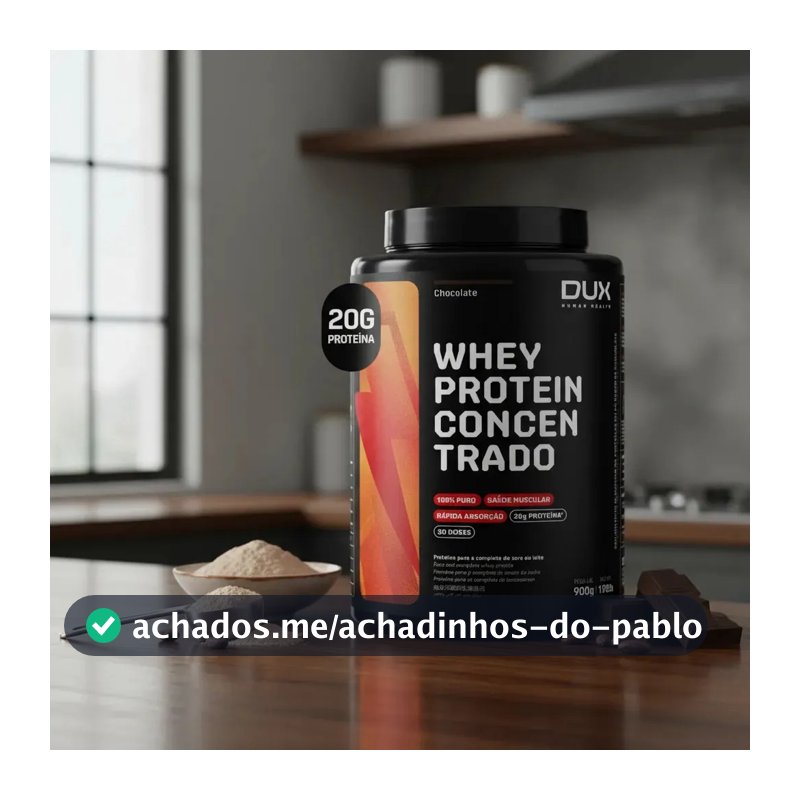 Proteína Dux Nutrition Whey Protein Concentrado Pote 900G sabor Chocolate x 900g