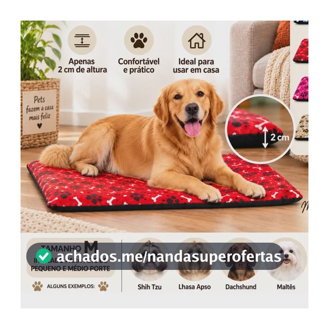 Caminha Pet Colchonete Slim Cachorro E Gato Modelo Simples