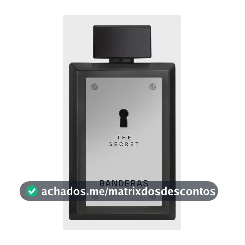 Perfume Masculino Banderas The Secret EDT 200 ml - Oriental Especiado Fresco - Perfume importado masculino de Banderas, expressa masculinidade e sensualidade.