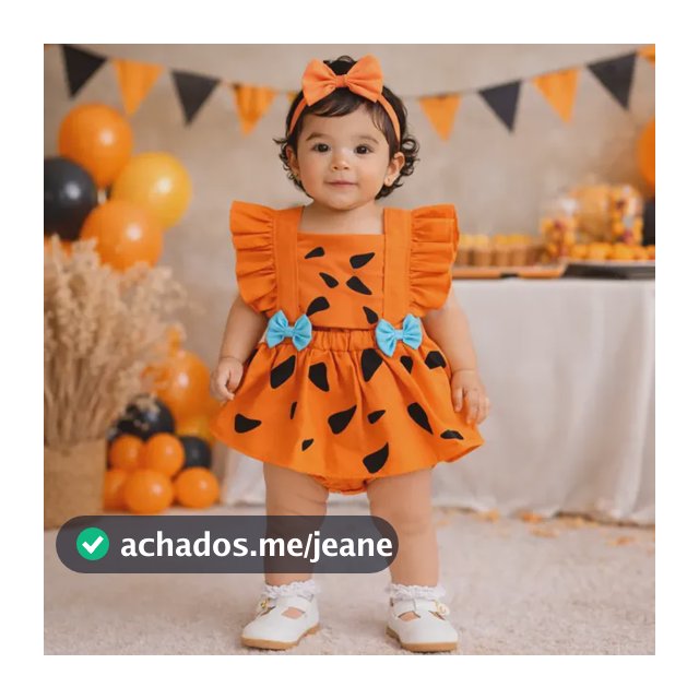 Body Bebê Temático Pedrita Flintstones Romper Festa Fantasia