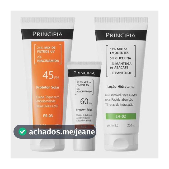 Principia Kit Praia Trio Lh-02 + Protetor Solar