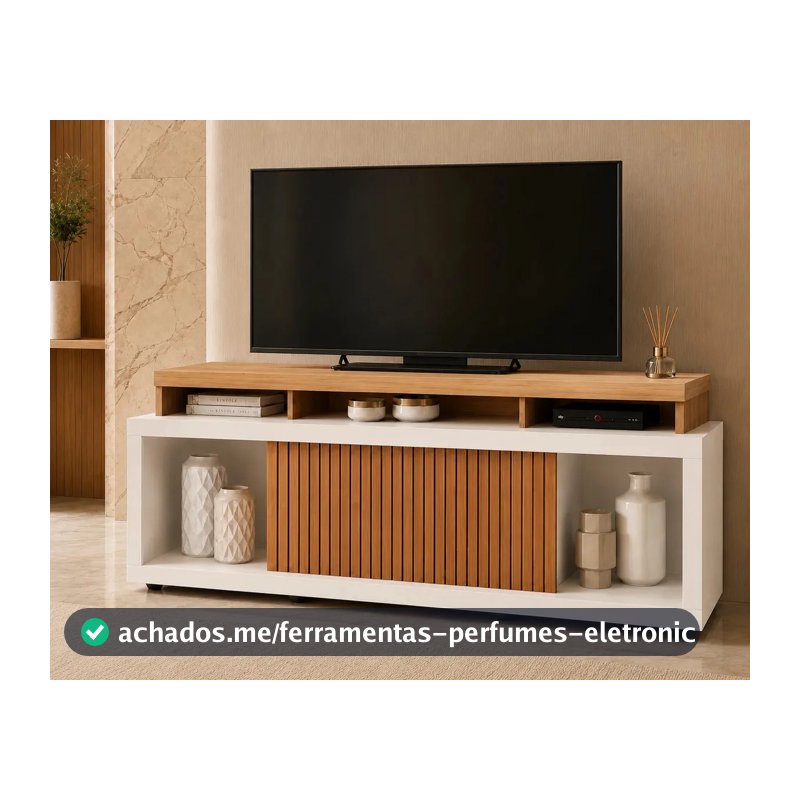 Rack para tv até 70 polegadas aegon cor freijó/off white