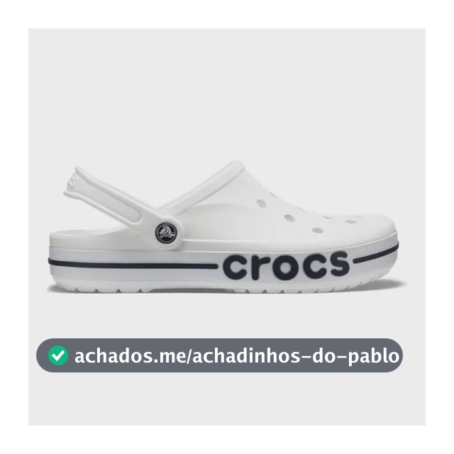 Sandália Crocs Bayaband Clog White/navy
