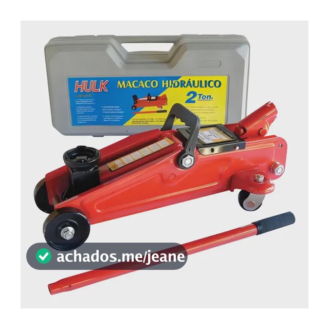Macaco Hidráulico Tipo Jacaré 2ton Portátil C/ Maleta Hulk