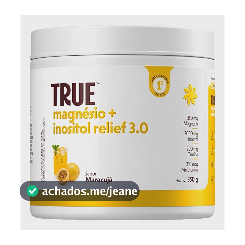 True Magnésio Inositol Relief 3.0 True Source Taurina Maracujá | 350g