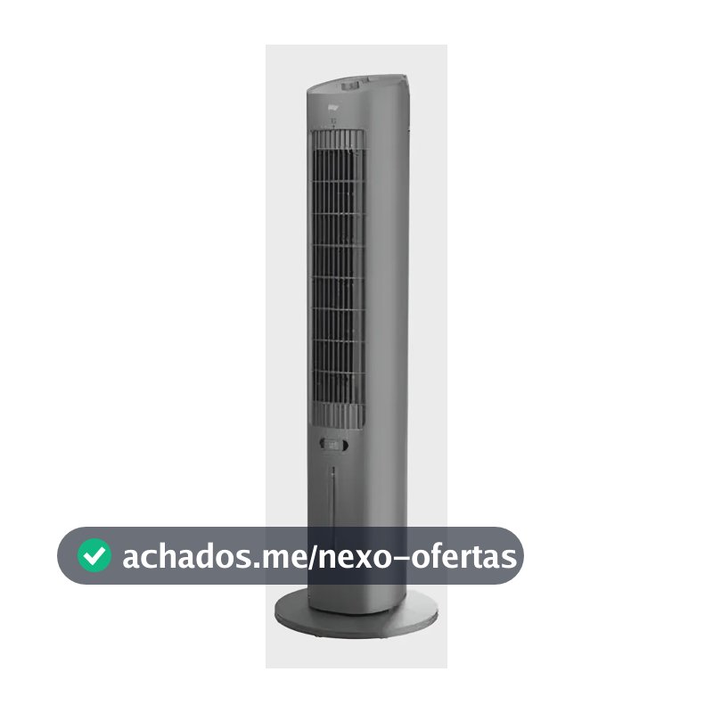 Climatizador De Ar Wap Air Fresh 4 Em 1 De Torre 127V Cor Cinza 90W 3L Bolsas De Gel Filtro Colmeia Baixo Ruído Oscilação