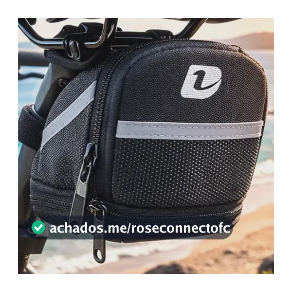 Bolsa De Selim Para Bike C/refletor E Zíper Expansivel Top ! Preto