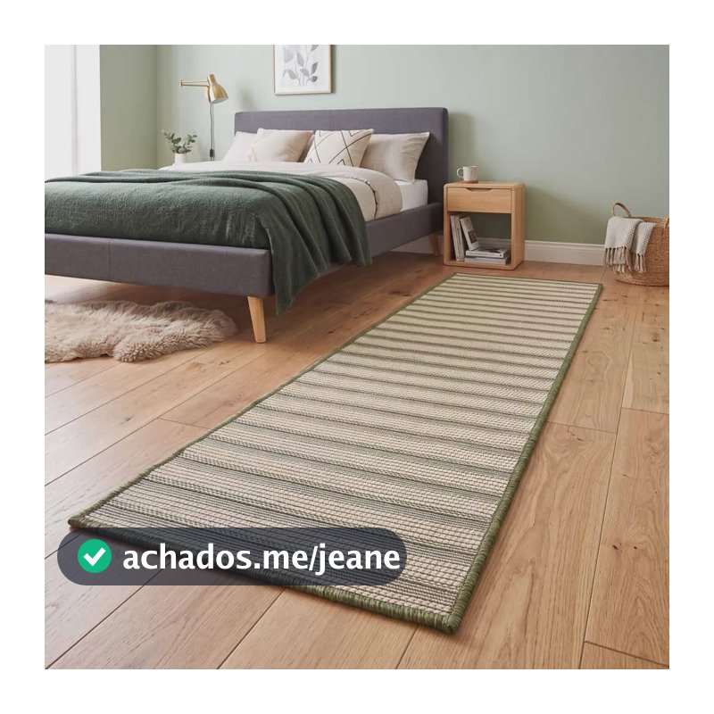Tapete Passadeira Longa Corredor 2,00x0,50 Metros 2 M 50 Cm Atrium Verde Mesclado