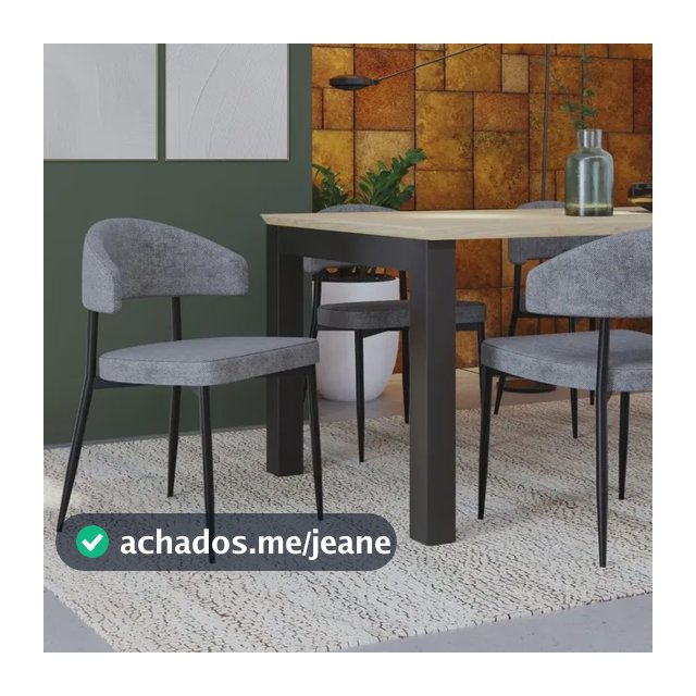 Conjunto 4 Cadeiras Bless Fixa C/4 Pés 55 X 52,5 X 77,5 Cm
