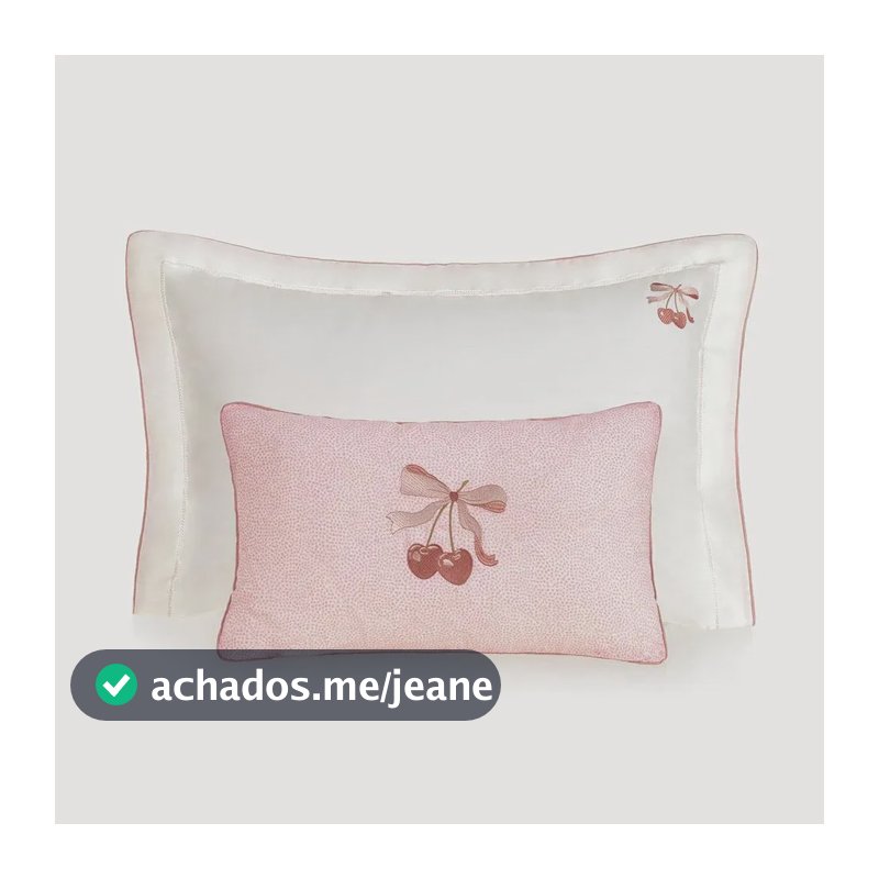 Kit Fronha E Porta-travesseiro Infantil 100% Algodão Zoe Rosa