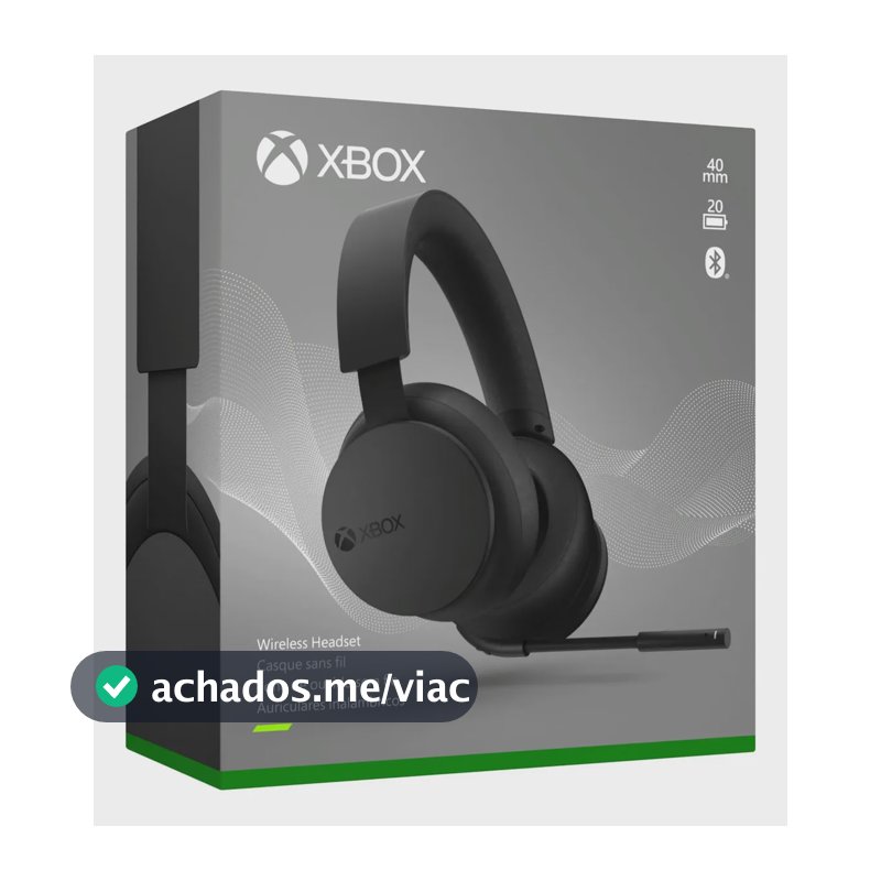 Fone de ouvido sem fio Microsoft Xbox Tll-00020 cor preto
