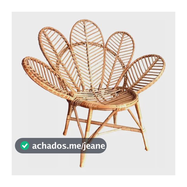 Cadeira De Fábrica Poltrona Adulta Vime Natural Pétala Flor Natural