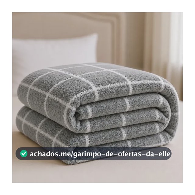 Manta Coberta Soft Casal Padrão Soft Antialergica Macia 650 G Cinza