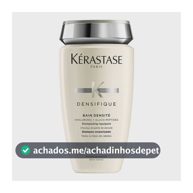 Kérastase Densifique Bain Densité Shampoo Densificador para Cabelos Finos com Perda de Densidade, Fortalece e Dá Volume, Com Stemoxydine e Ácido Hialurônico, 250 ml