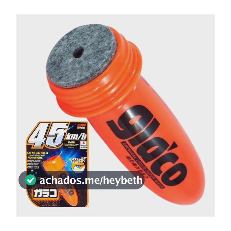 Cristalizador De Vidros Repelente De Agua Glaco 75ml Soft99