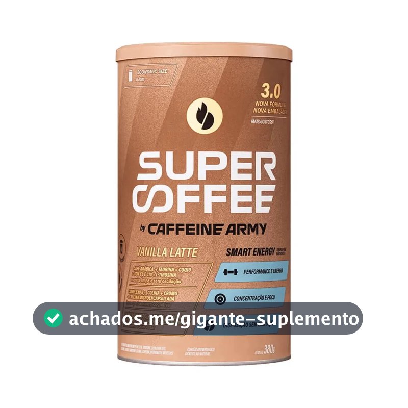 Supercoffee 3.0 380g Super Coffee Caffeine Army Sabor Baunilha