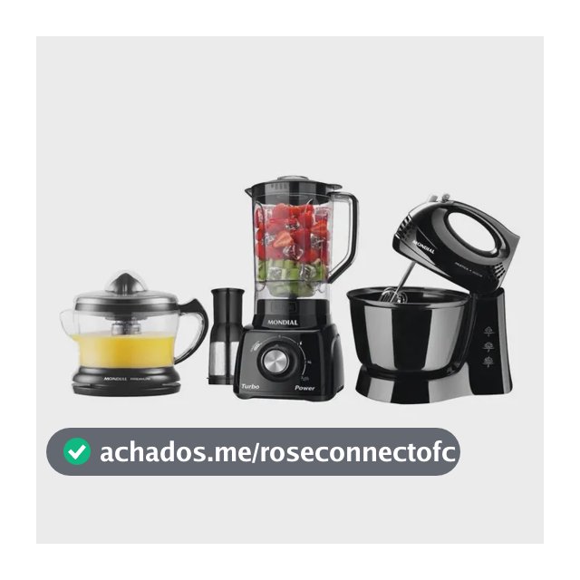 Kit Kt-105-b Mondial Com Liquidificador Batedeira Preto 110v