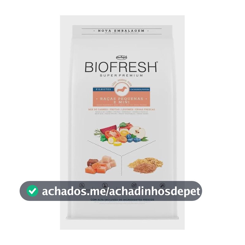 Ração Seca Biofresh Super Premium Cão Filhote Raças Pequenas Mix 10kg