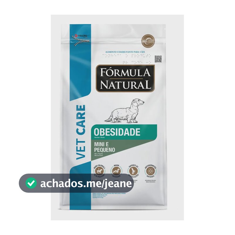 Fórmula Natural Vet Care Fórmula Natural Vet Care Obesidade Portes Mini e Pequeno Cão Adulto Seca