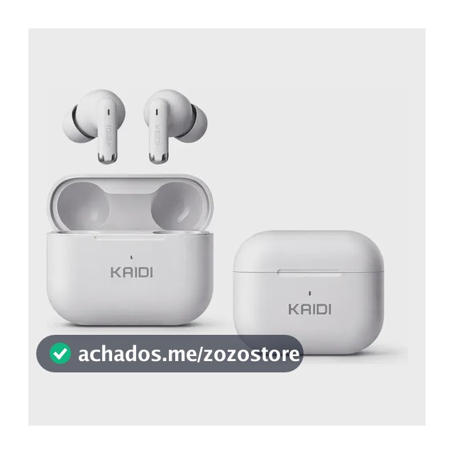 Fone Bluetooth 5.4 Sem Fio Tws Kaidi Kd780 Graves Potentes Branco
