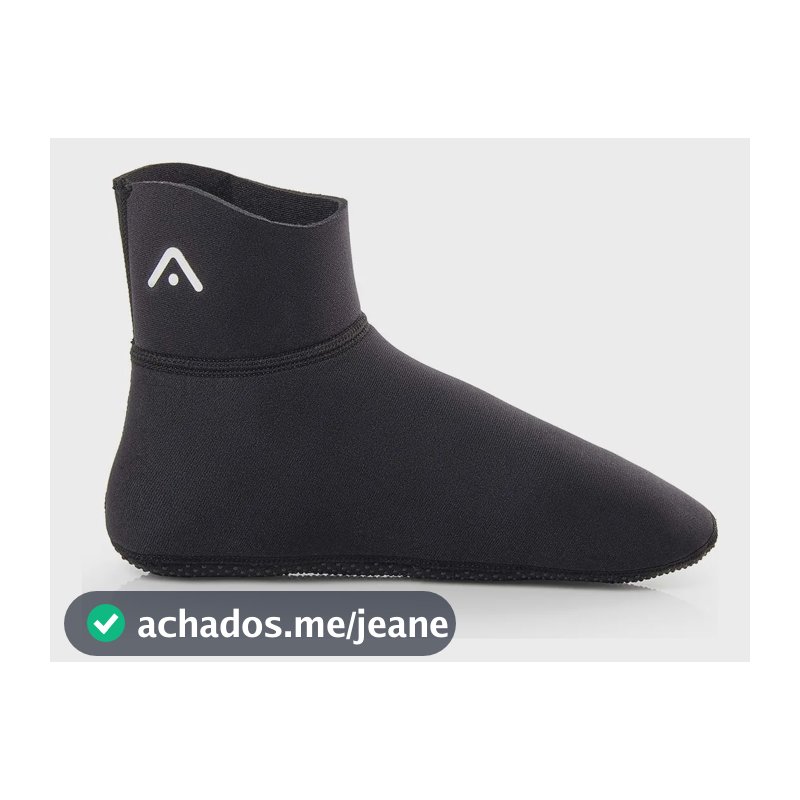 Meia Sapatilha Neoprene Beach Tennis Bota Areia Alma Genius Preto 38 Br