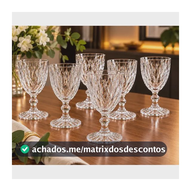 Conjunto 6 Taças Diamond Gamma 340ml Transparente