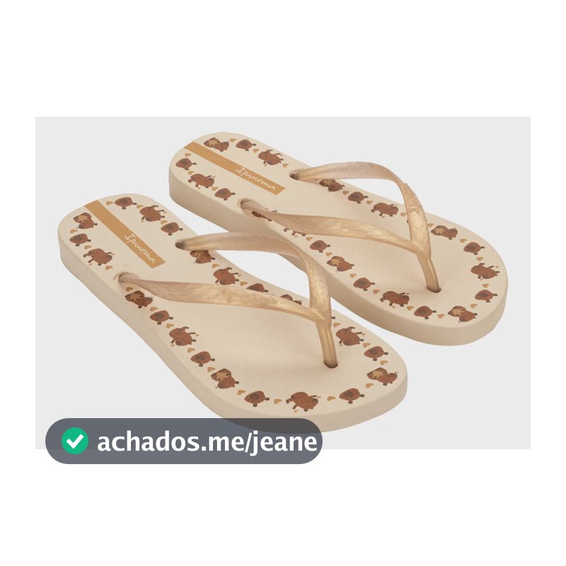 Chinelo Ipanema Day Casual Confortável Original 27321 Bege/bege Perolado 39/40