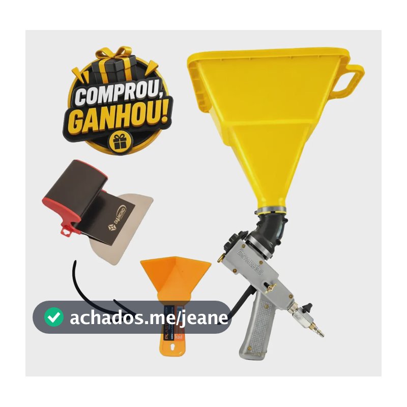 Pistola De Projeção De Textura Pintura 3,5 Lt Baileu Brinde