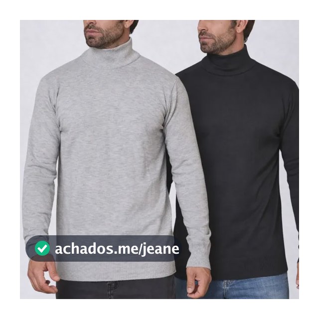 Kit 2 Blusa Masculina De Frio Cacharrel Segunda Pele De Lã