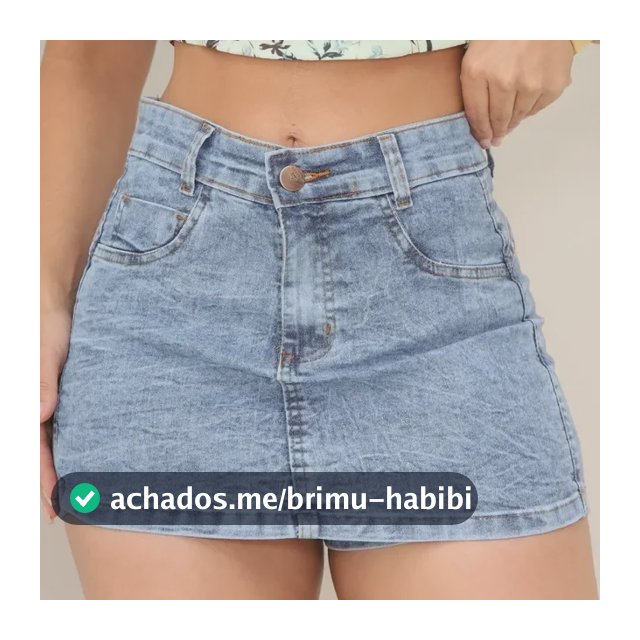 Short Saia Jeans Feminino Cintura Alta Com Lycra Stillger