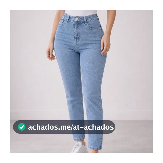 Calça Jeans Mom Stillger Feminina Cintura Alta Cor Clara