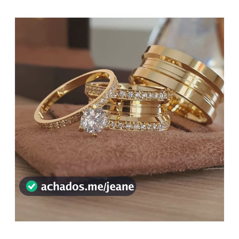 Par De Alianças 10mm 30 Pedras De Moeda Antiga  + Anel Alianças 10mm 10 Ao 35