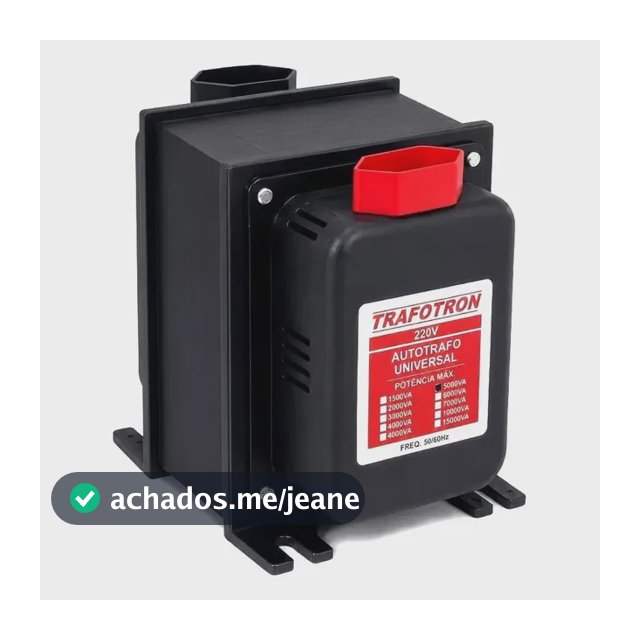 Auto Transformador 5000va 110v 220v Ar Até 12000btus Bivolt Preto