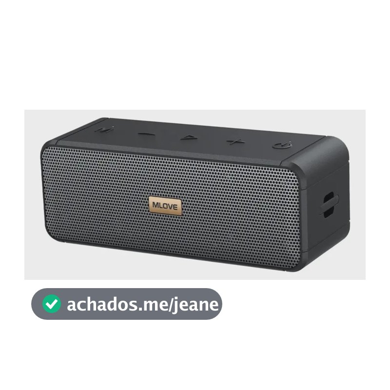 Caixa De Som Bluetooth Mlove S203 Portátil Potente Tws Ip67 Preto
