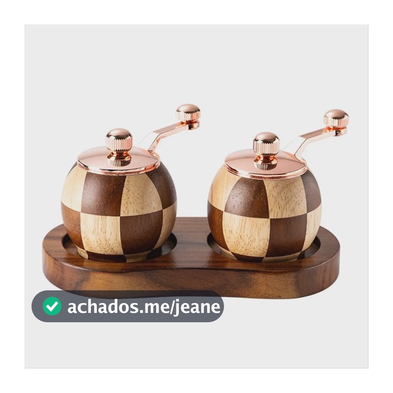 Conjunto De Moedores De Sal E Pimenta Com Manivela