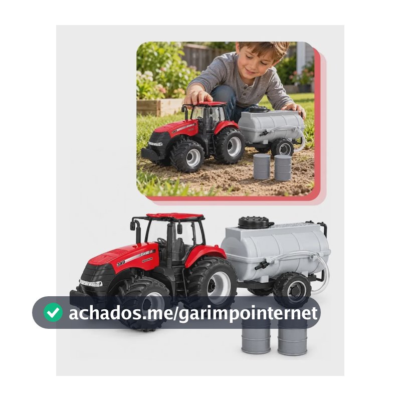 Réplica Trator Case Magnum Tanque 380 Afs Brinquedo Usual Vermelho