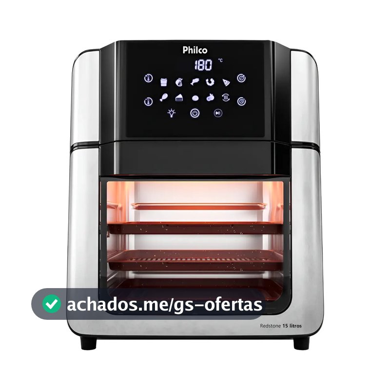 Air Fryer Oven Philco 15l Painel Digital Paf15a Cor Preto