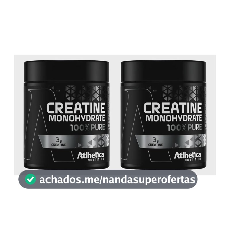 Kit 2 Creatine 100% Pure Natural 300g Atlhetica Nutrition Sem Sabor