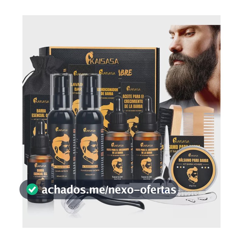 Kaisasa Kit De Cuidados Para Barba Masculina Kit De 13 Peças