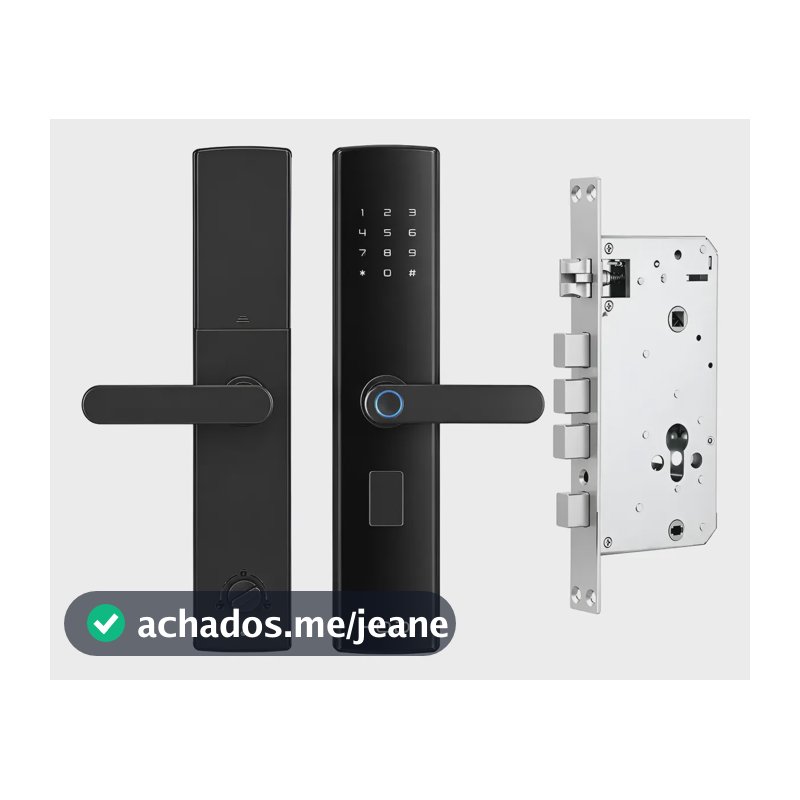Fechadura Eletronica Digital Digital Quantum Multifuncional Preto