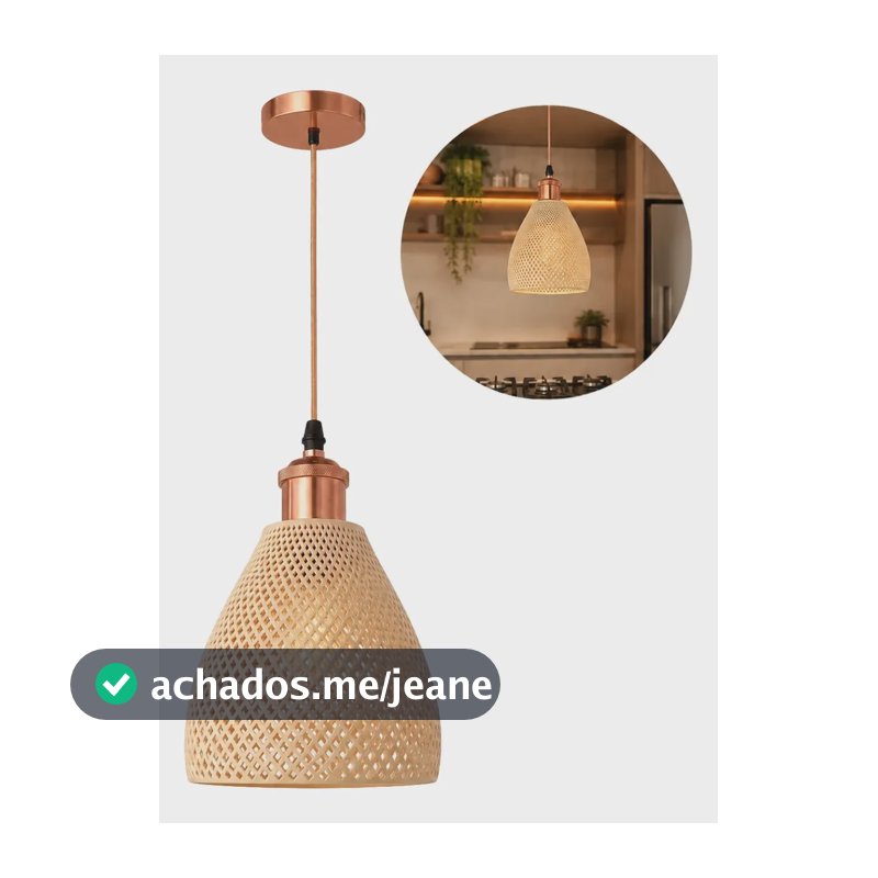 Luminária Pendente Decorativa Moderna Para Teto 127/220v Bege