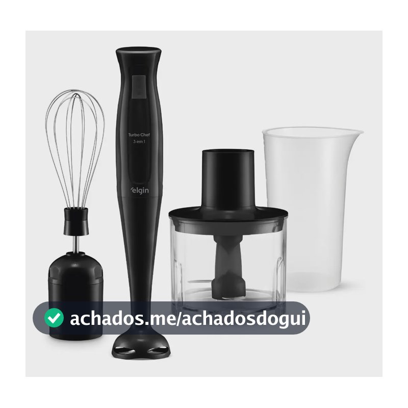 Mixer Vertical Turbo Chef Elgin 3 Em 1 200w Preto 110v Preto