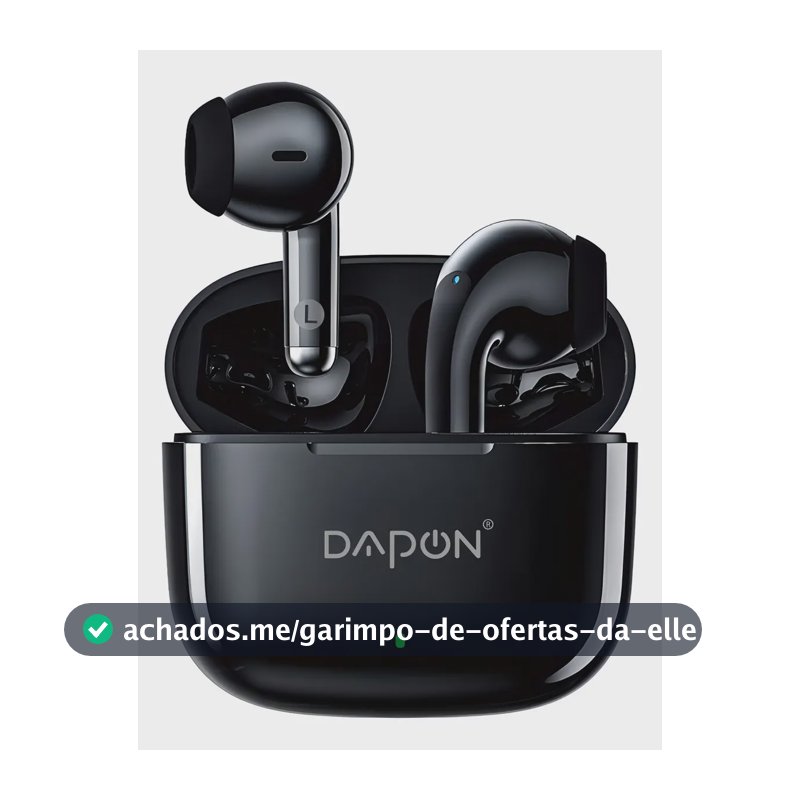 Fone De Ouvido Bluetooth TWS Dapon F25 Touch Sem Fio Com Microfone Cor Preto