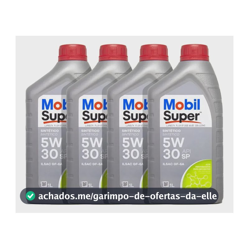 Kit 4l Oleo Mobil Super 5w30 Sintetico Api Sp Motor Flex/gnv