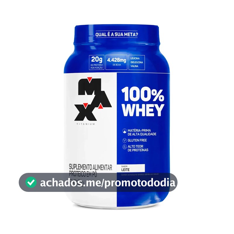 Whey Protein Concentrado Max Titanium Sabor Leite