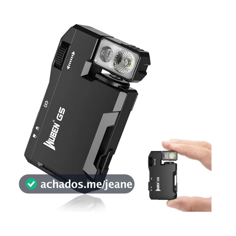 Lanterna Recarregável Wuben G5 400 Lúmens Rgb, Magnética - Branco - Preto