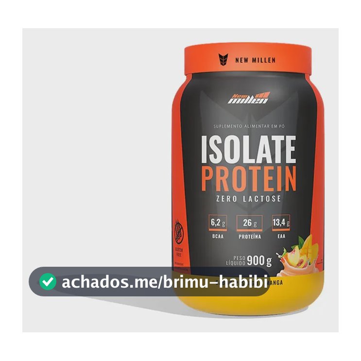 Proteína New Millen Premium Whey Isolado Isolate em pó sabor Peach/Mango x 900g