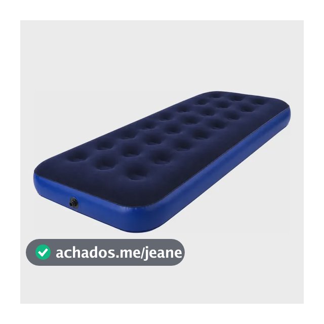 Colchão Inflável Solteiro Camping Casa Umbrella + Kit Reparo Azul